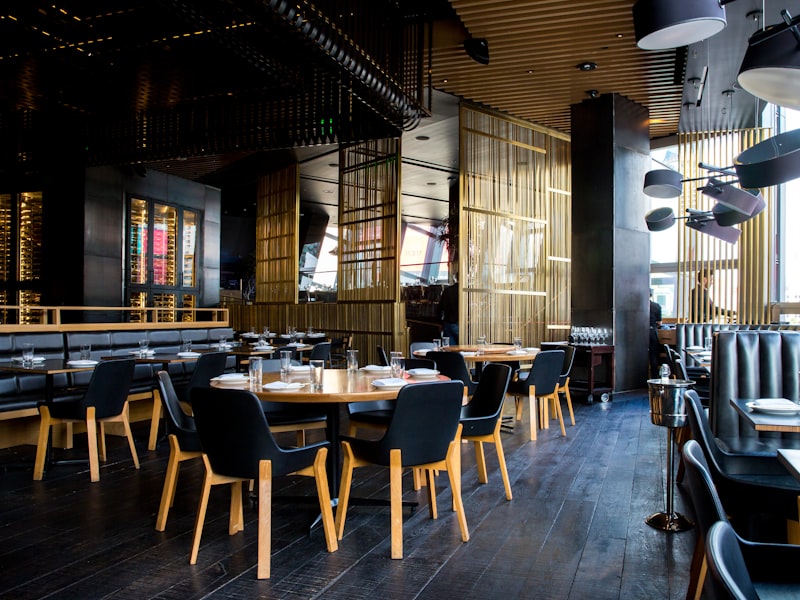 Elegant dining spaces with warm, inviting atmosphere